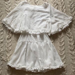 Princess Polly white tiered dress
